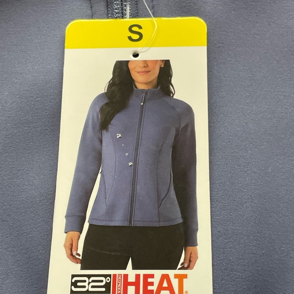 32 Degrees Heat Women’s blue Full Zip Athletic Jacket S NWT Workout Athleisure - Picture 11 of 15